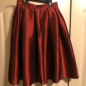 Taffeta Skirt- Color Red Size Large